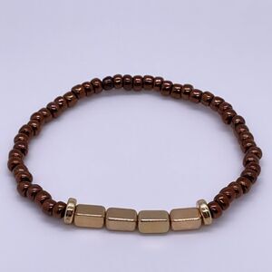 NWT Wool + Pepper Co. Brown & Gold Bracelet
